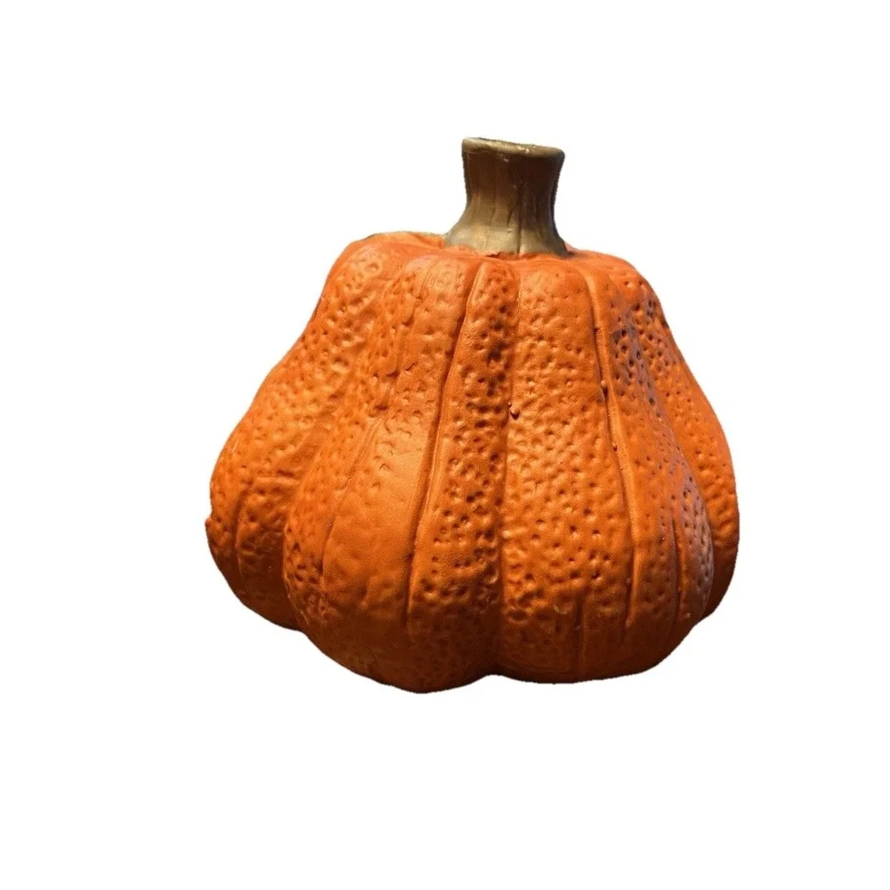 Vintage K-Mart Halloween Pumpkin Jack-O'-Lantern Votive Candle Holder